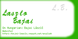 laszlo bajai business card